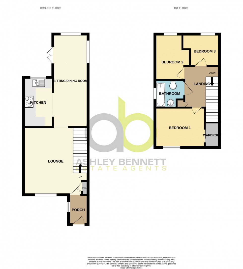 Floorplan for Adstock Way, Badgers Dene