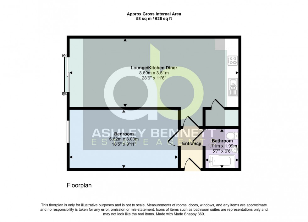 Floorplan for Nightingale Court, Fleming Road, Chafford Hundred, Grays, Essex, RM16 6DD